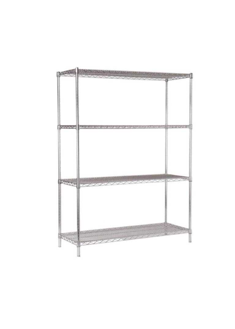 4 Katlı Tel Raf, S-S Dikmeli 53cm Derinlik İstif Rafı AD-5391