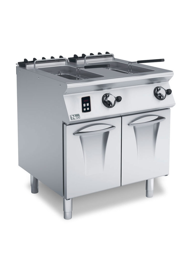 900 Serisi 23+23 Lt. Çift Hazneli Elektronik Kontrollü Gazlı Fritöz 80x90x87 cm - FR98G23KA