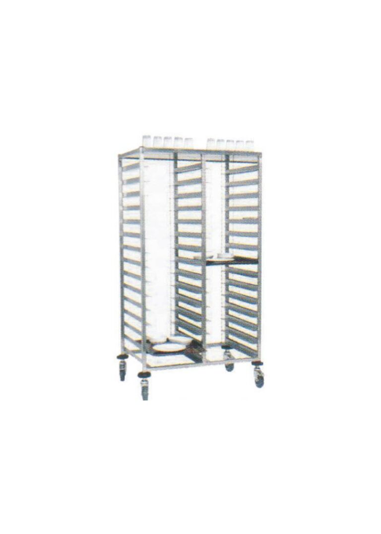 Kirli Servis Tepsi Arabası 53x37cm Tepsi İçin 30 Çift Raylı MB102X