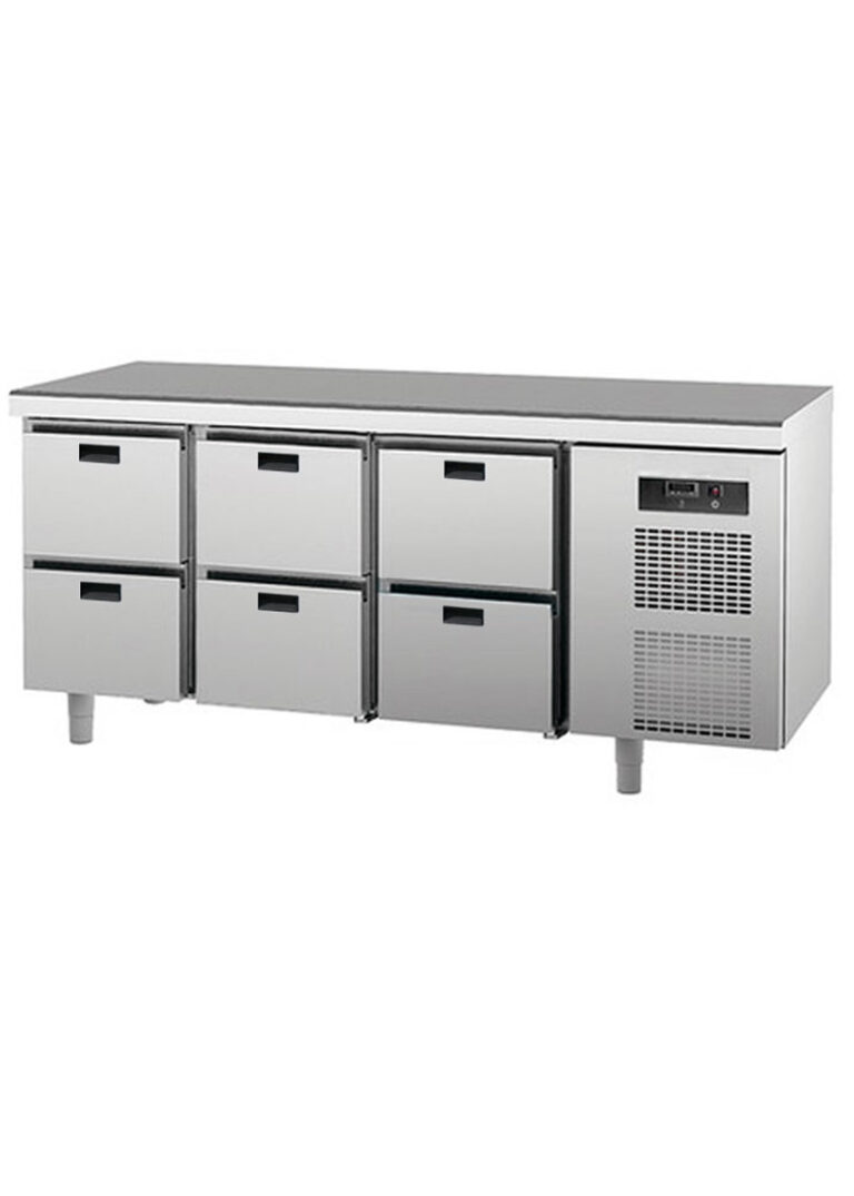S2000 Tezgah Tip 6 Çekmeceli Soğuk Dolap T-188-6C-NTV - 188x70x85 cm