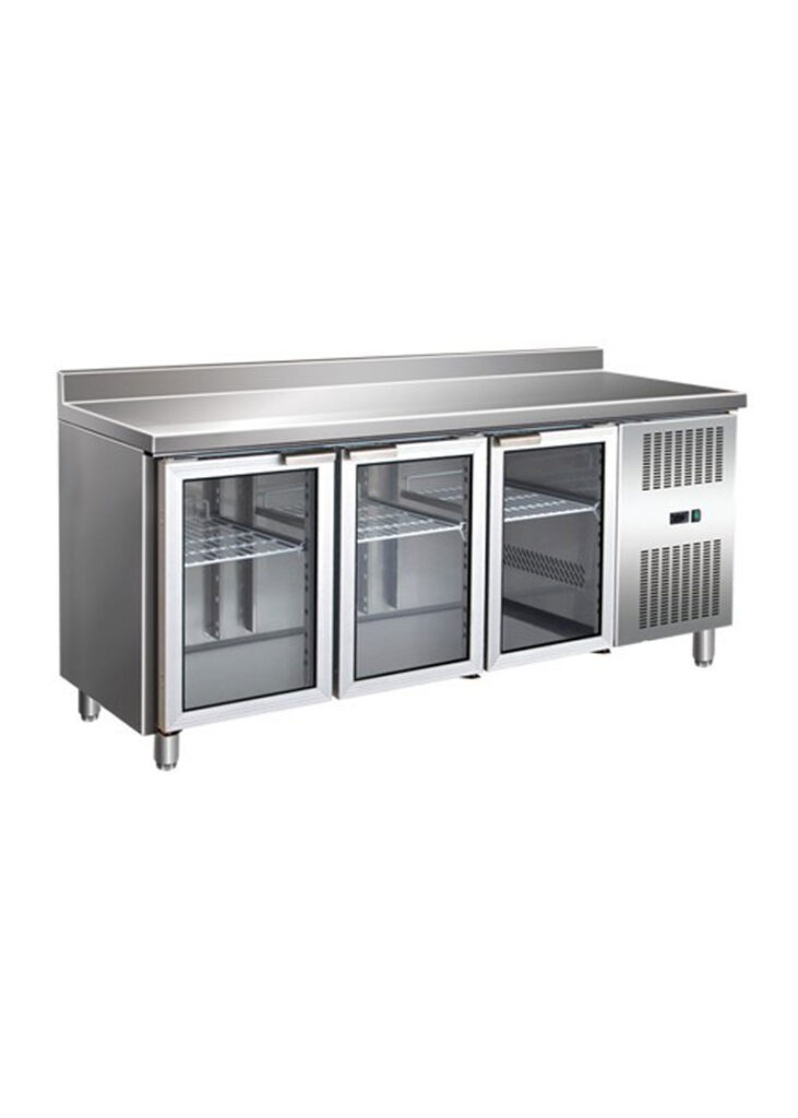 S2000 Tezgah Tip Cam Kapılı Soğuk Dolap T-188-3CK - 188x60x85 cm